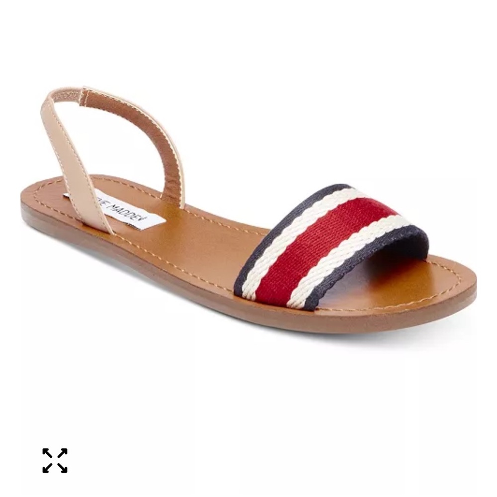 Steve Madden Sandals with Red and Blue Stripes